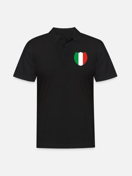 Italy / Italia (V) - Men's Polo Shirt - black
