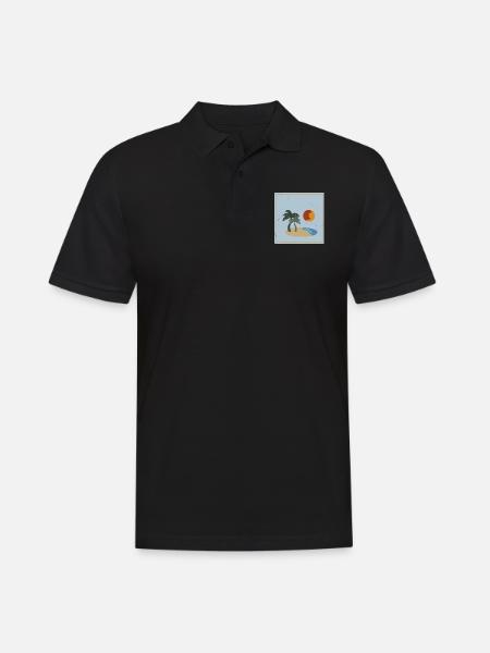 Sommer Geschenk Urlaub Sonne Insel Palmen Spaß - Männer Poloshirt - Schwarz