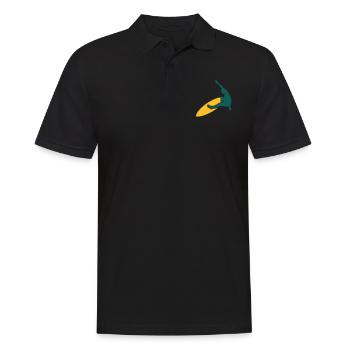 surfer - Männer Poloshirt - Schwarz - Vorne - Kai (181cm)