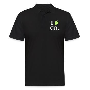 i love co2 - Männer Poloshirt - Schwarz - Vorne - Kai (181cm)