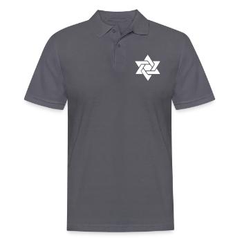 Davidstern - Männer Poloshirt - Anthrazit - Vorne - Nico (186cm)