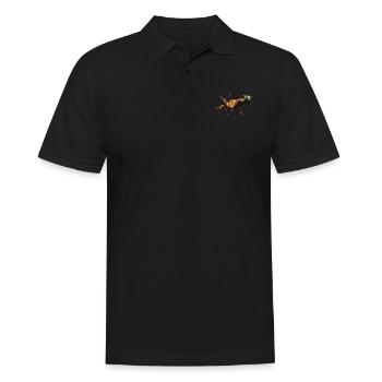 Hirsch Hirsche Jäger Jagd Jagen Elch Waldarbeiter - Männer Poloshirt - Schwarz - Vorne - Kai (181cm)