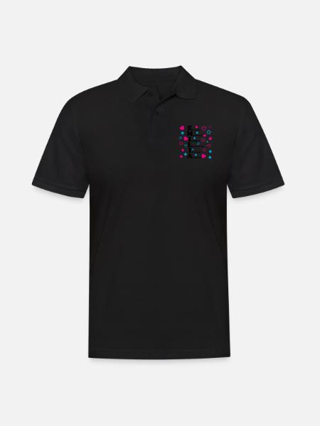 Emilia - Männer Poloshirt - Schwarz