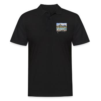 Mauritius Indischer Ozean Vintage Strand Souvenir - Männer Poloshirt - Schwarz - Vorne - Kai (181cm)