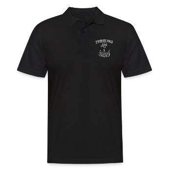 j peux pas j ai hand tee shirt humour handball - Polo Homme - noir - Devant - Kai (181cm)