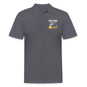 reine du ping-pong - ping pong queen - Polo Homme - charbon - Devant - Nico (186cm)