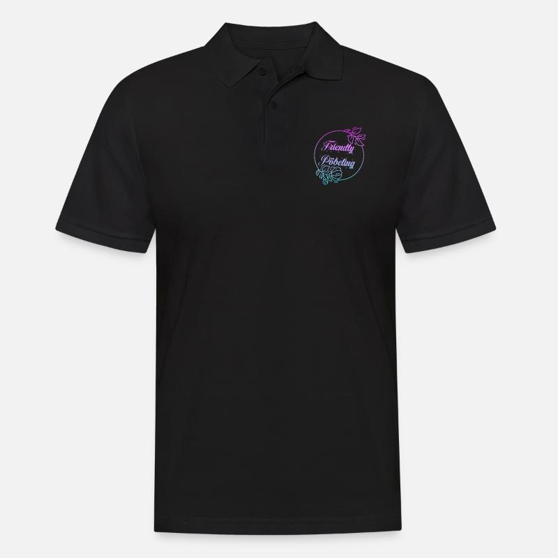 Friendly Pöbeling - Männer Poloshirt - Schwarz