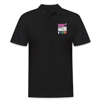 Wine & Techno Awesome Retro Techno Designs - Polo Homme - noir - Devant - Kai (181cm)