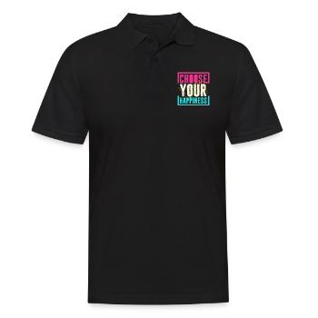 Choisissez le bonheur - Polo Homme - noir - Devant - Kai (181cm)