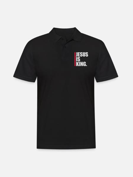jesus is king quote - Men's Polo Shirt - black
