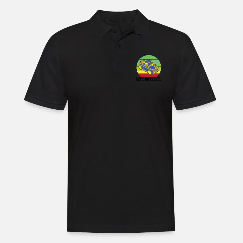 lass uns reisen - Männer Poloshirt - Schwarz