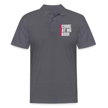 come at me bro - Männer Poloshirt - Anthrazit - Vorne - Nico (186cm)