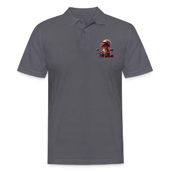 Happy Dino - Männer Poloshirt - Anthrazit - Vorne - Nico (186cm)