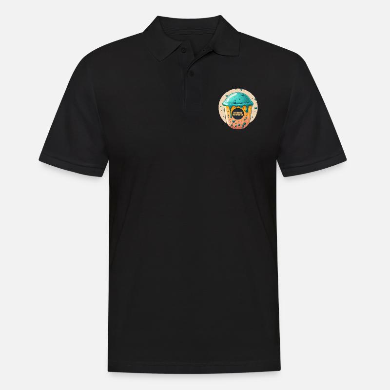 Bubble Trouble Bubble Tea - Männer Poloshirt - Schwarz