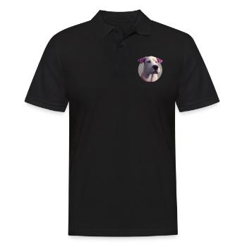 Treuer Begleiter - Männer Poloshirt - Schwarz - Vorne - Kai (181cm)