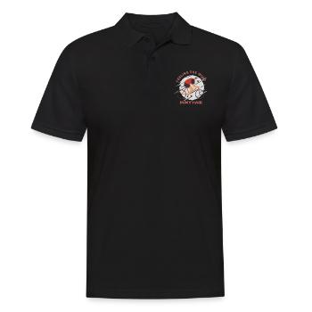 Sentir le vent dans mes cheveux Vélo rétro - Polo Homme - noir - Devant - Kai (181cm)