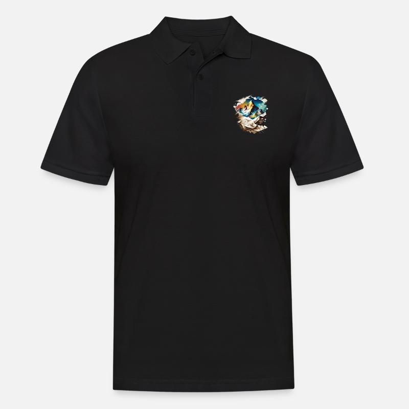 Mount Blanc - Männer Poloshirt - Schwarz