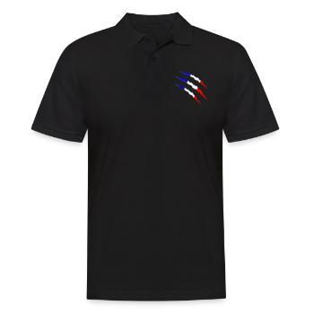 krallen frankreich - Männer Poloshirt - Schwarz - Vorne - Kai (181cm)