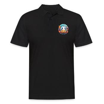 Unicorn and pumpkin - Men's Polo Shirt - black - Front - Kai (181cm)