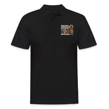 Oktober 1969 Geburtstag Oktober 1969 Geschenk 1969 - Männer Poloshirt - Schwarz - Vorne - Kai (181cm)