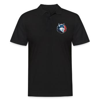 Wolf Tattoo - Men's Polo Shirt - black - Front - Kai (181cm)