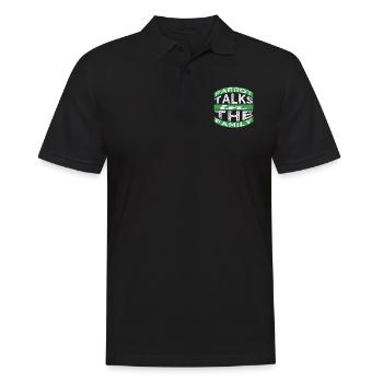 jokes joke fun parrot facts talking parrots cool - Men's Polo Shirt - black - Front - Kai (181cm)