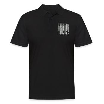 fish, fish, fishing, lake, sea, fishing, fauna, exotic - Men's Polo Shirt - black - Front - Kai (181cm)
