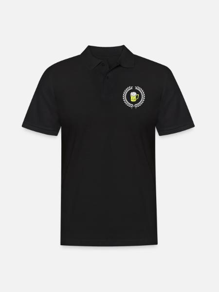 bier wappen - Männer Poloshirt - Schwarz