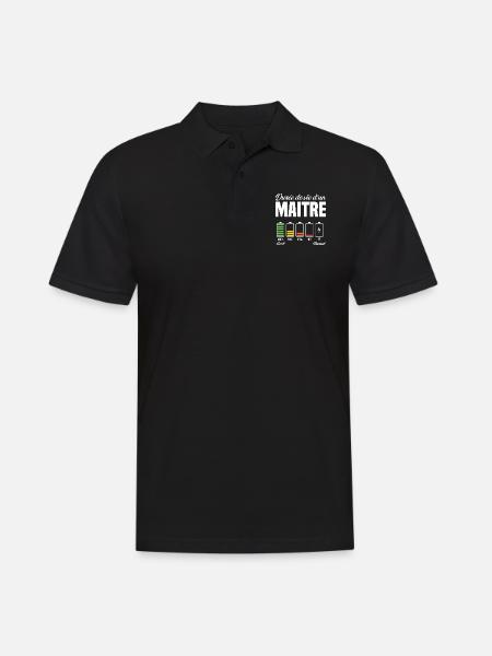 Maitre D'école Pour Fin D'année Scolaire - Polo Homme - noir