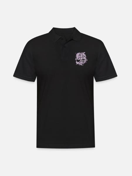 gorilla stark tier - Männer Poloshirt - Schwarz