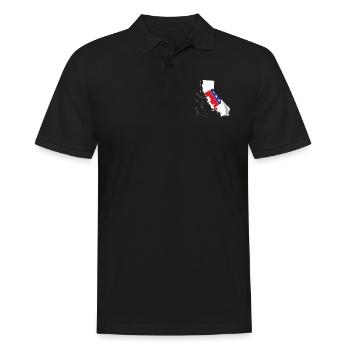 Republican Flag in California State Map CA - Men's Polo Shirt - black - Front - Kai (181cm)