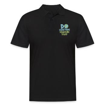 Faites quelque chose de vert aujourd’hui Jour de la Terre Planète - Polo Homme - noir - Devant - Kai (181cm)