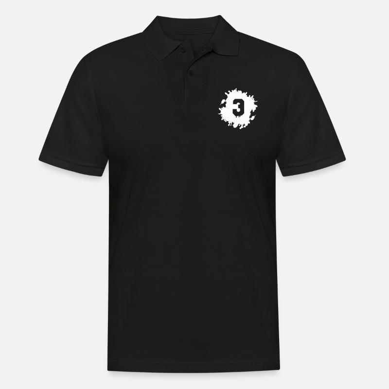3 klecks - Männer Poloshirt - Schwarz
