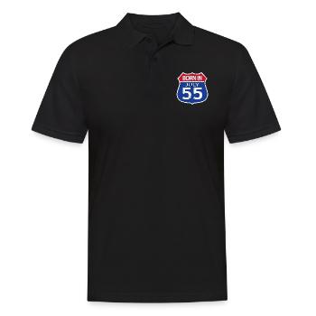 Geboren im Juli 1955 - Männer Poloshirt - Schwarz - Vorne - Kai (181cm)
