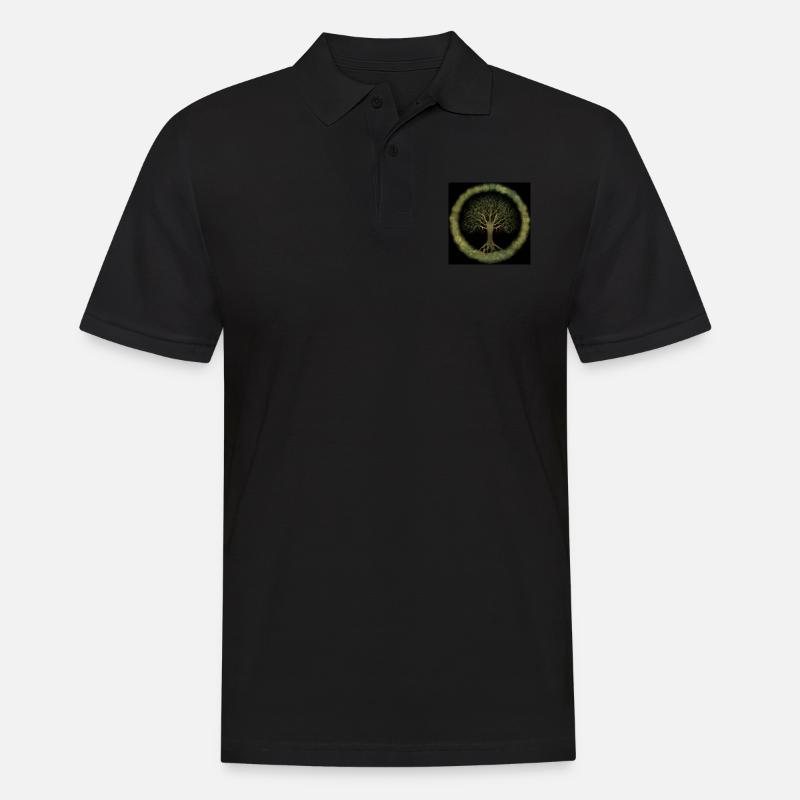 Keltischer Baum des Lebens - Männer Poloshirt - Schwarz