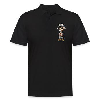 Mignon girafe ouvrier de la construction - Polo Homme - noir - Devant - Kai (181cm)