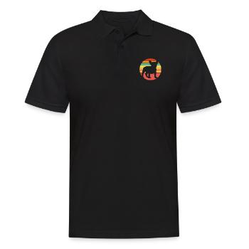 Frenchie Französische Bulldogge im Farbkreis - Männer Poloshirt - Schwarz - Vorne - Kai (181cm)