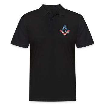 Masonic Freemasonry Fraternal - Männer Poloshirt - Schwarz - Vorne - Kai (181cm)