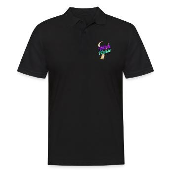 Moon And Broom Witch Please Halloween - Männer Poloshirt - Schwarz - Vorne - Kai (181cm)