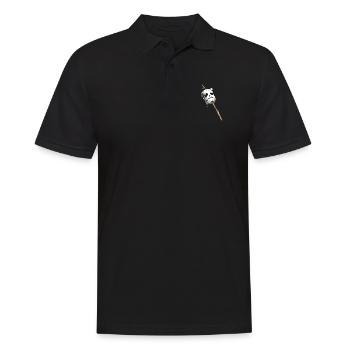Jack O Lantern Ghost Marshmallow On A Stick On - Männer Poloshirt - Schwarz - Vorne - Kai (181cm)