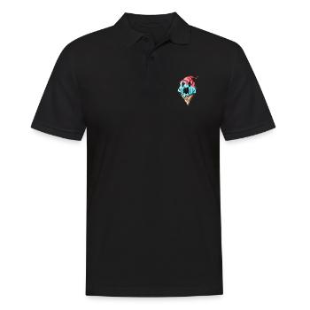 Scary Monster Zombie Demon Soft Ice Cream Cone - Men's Polo Shirt - black - Front - Kai (181cm)