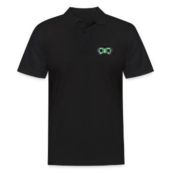 Green Monster Mask Costume For - Männer Poloshirt - Schwarz - Vorne - Kai (181cm)