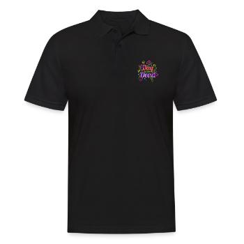 Logo avec épis de grain pour le jour des morts - Polo Homme - noir - Devant - Kai (181cm)