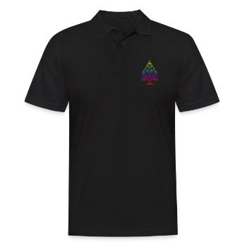 Colorful Ornament Christmas Tree For Christmas - Men's Polo Shirt - black - Front - Kai (181cm)