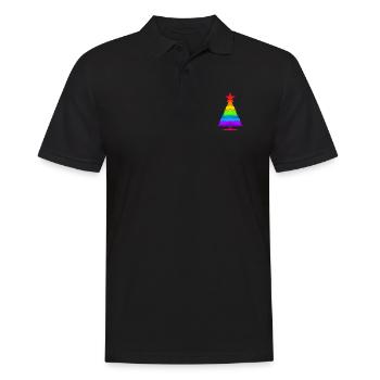 Colorful LGBTQ Fir Spruce Christmas Tree - Men's Polo Shirt - black - Front - Kai (181cm)