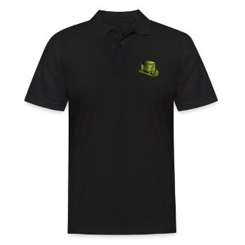 Green Leprechauns Hat Cylinder Shamrock On St - Men's Polo Shirt - black - Front - Kai (181cm)