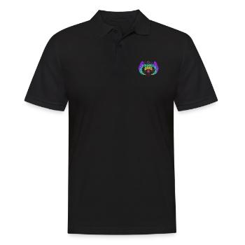 Aile d’ange de couleur arc-en-ciel avec fleur de lis pour - Polo Homme - noir - Devant - Kai (181cm)