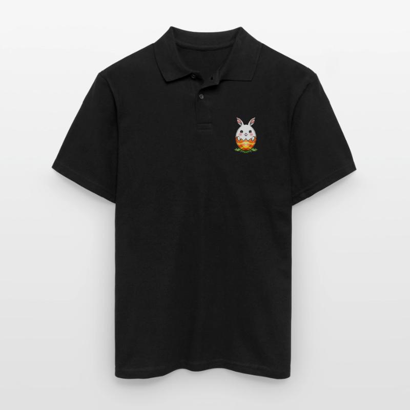 Painted Easter Rabbit Egg On Easter Männer Poloshirt