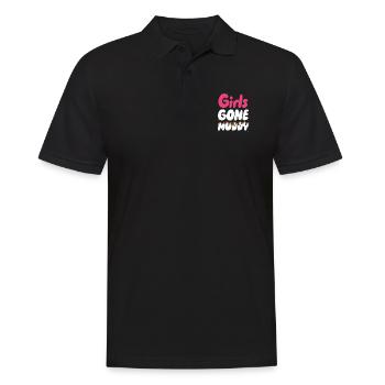 Schlammig gewordene Mädchen - Männer Poloshirt - Schwarz - Vorne - Kai (181cm)