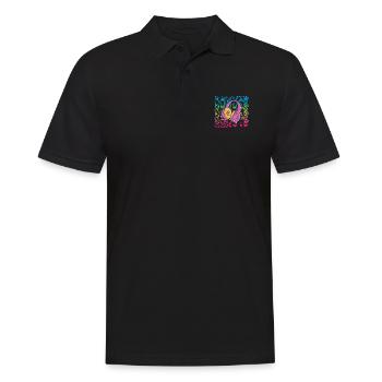 Donuts - Männer Poloshirt - Schwarz - Vorne - Kai (181cm)